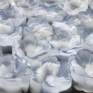 white jelly powder translucent cubes for premium desserts